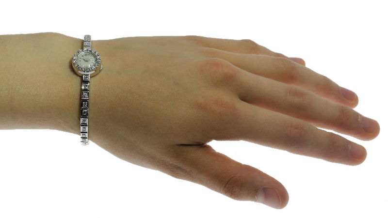 Jaeger lecoultre diamond online bracelet watch